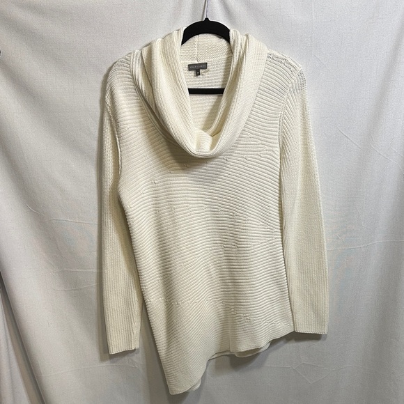 Vince Camuto Sweaters - Asymmetrical Cream Cowl Neck Sweater